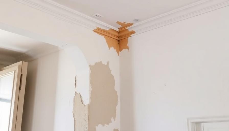 Angle de mur avec dégradations dues à l'humidité