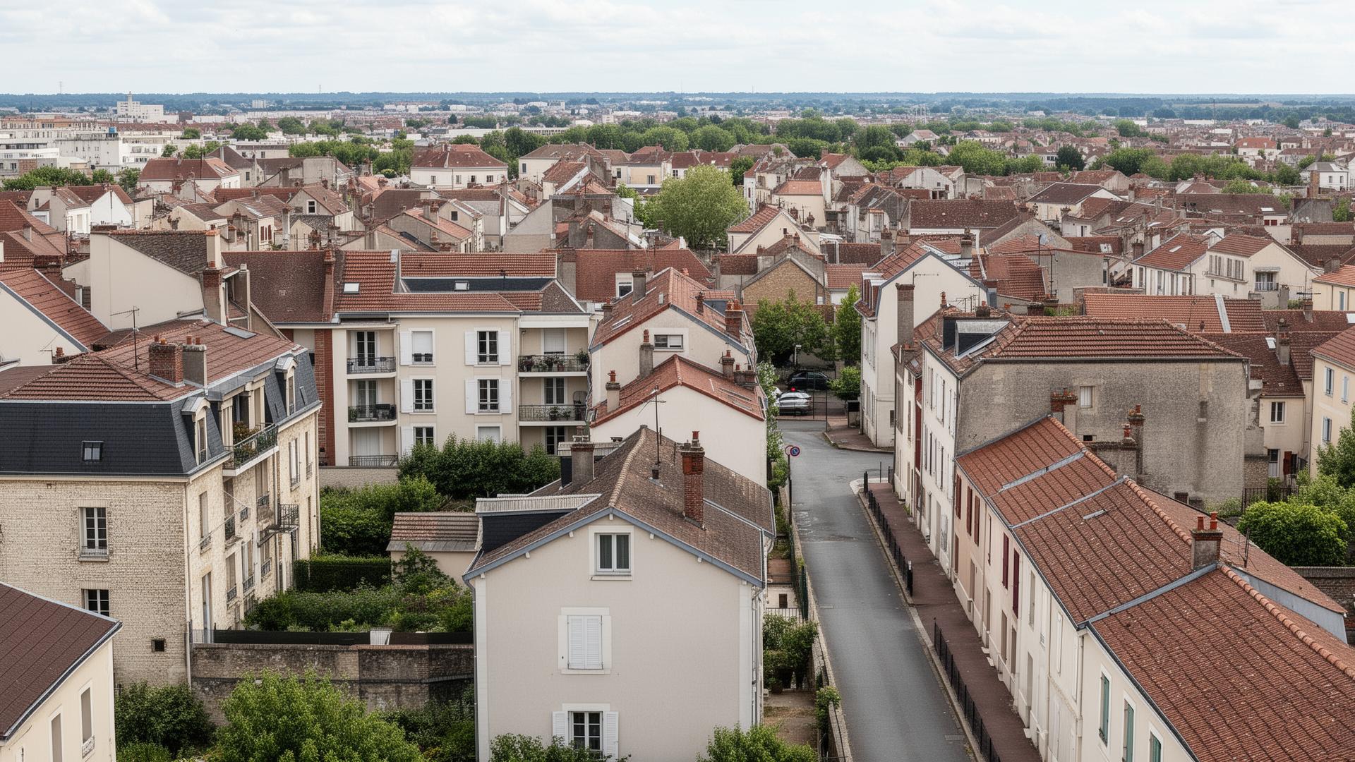 Habitat mixte avec maisons anciennes et pavillons à Argenteuil