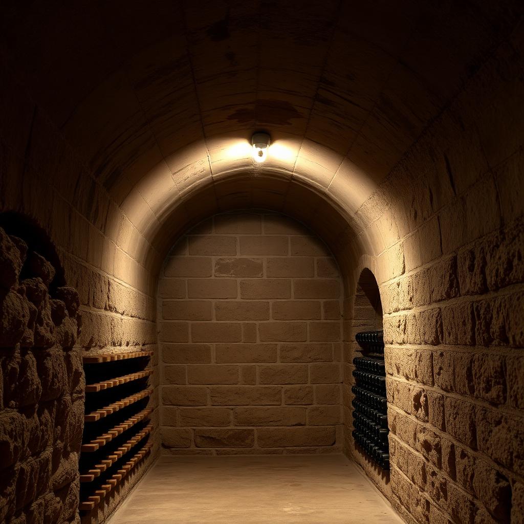 Cave voûtée traditionnelle lyonnaise en pierre