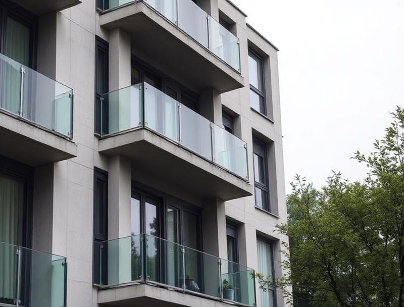 Détail de façade d'immeuble moderne avec béton et isolation