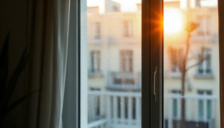 Condensation sur une fenêtre d'appartement