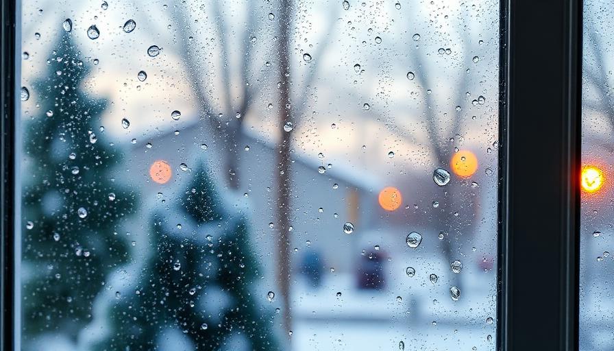 Condensation sur une fenêtre signe d'humidité trop élevée