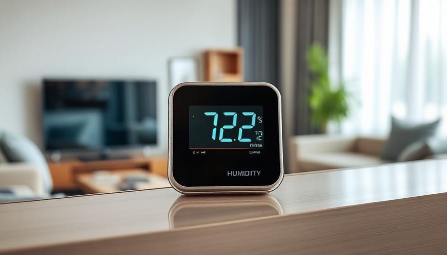 Hygromètre affichant le taux d'humidité dans une pièce