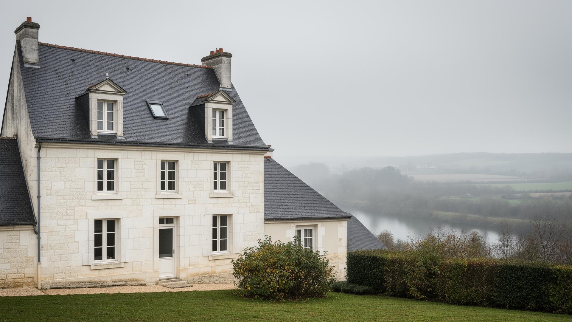 Maison traditionnelle en tuffeau dans le Maine-et-Loire