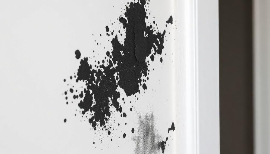 Moisissures noires sur un mur intérieur