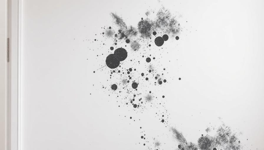Moisissures noires sur un mur intérieur