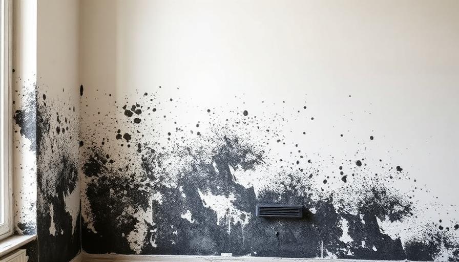 Moisissures noires sur un mur après un dégât des eaux mal séché
