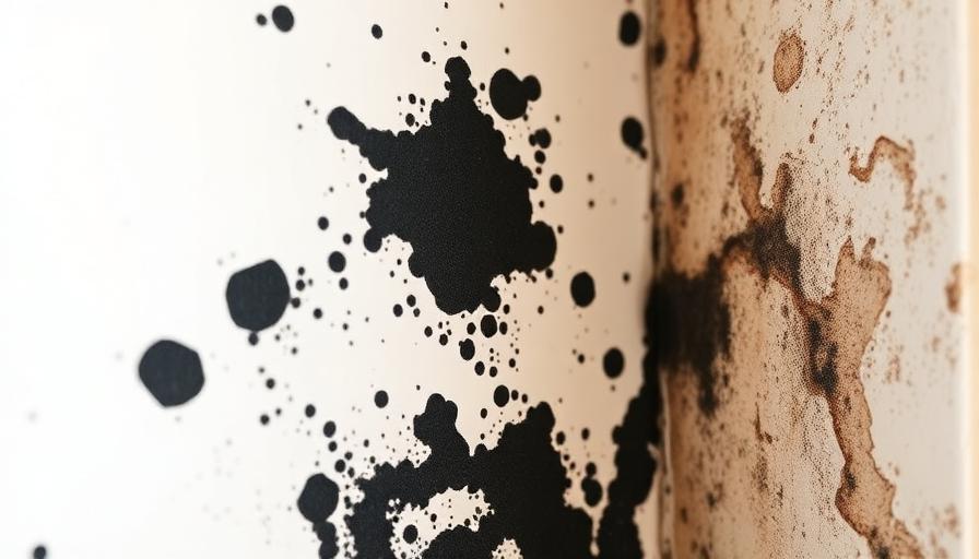 Moisissures sur un mur dues à une ventilation insuffisante