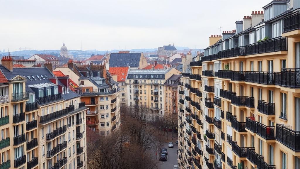 Densité urbaine et immeubles résidentiels à Nanterre