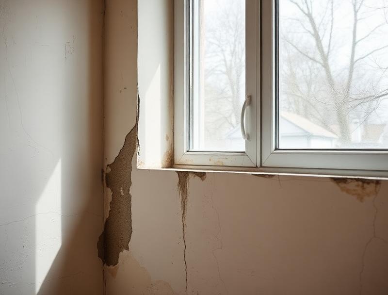 Condensation et dégradation autour d'une fenêtre neuve dans un mur ancien — désordre post-rénovation