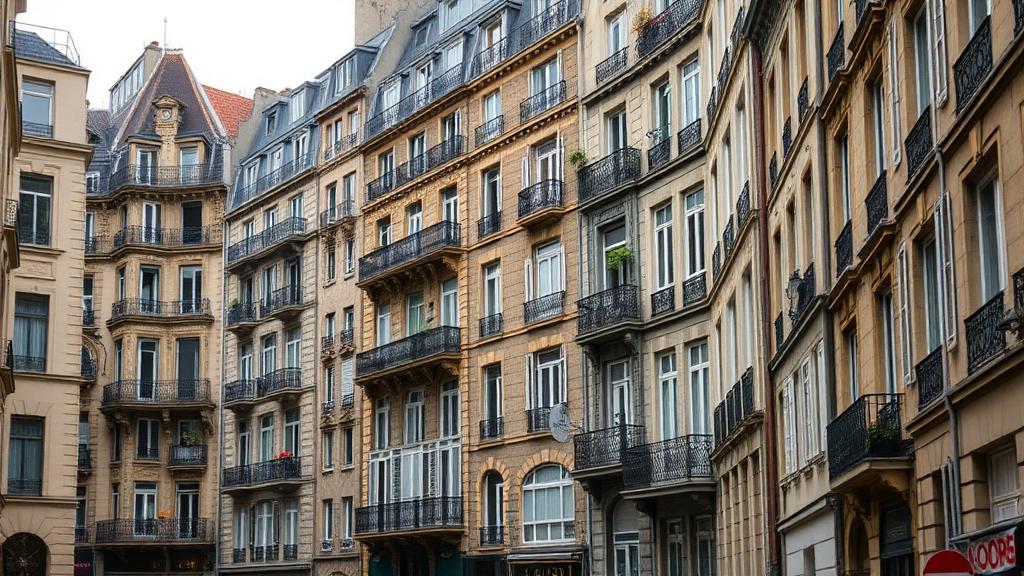 Immeubles anciens rénovés à Pantin, Seine-Saint-Denis