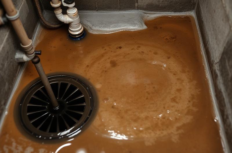 Refoulement d'eaux usées par un siphon de sol dans un sous-sol d'immeuble