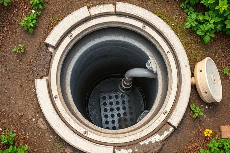 Regard de canalisation servant de point d'accès pour le diagnostic et la réparation du réseau enterré