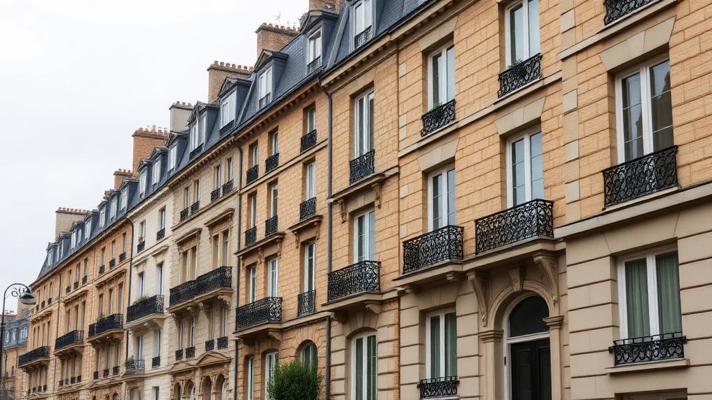 Façades d'immeubles patrimoniaux rénovés à Saint-Germain-en-Laye