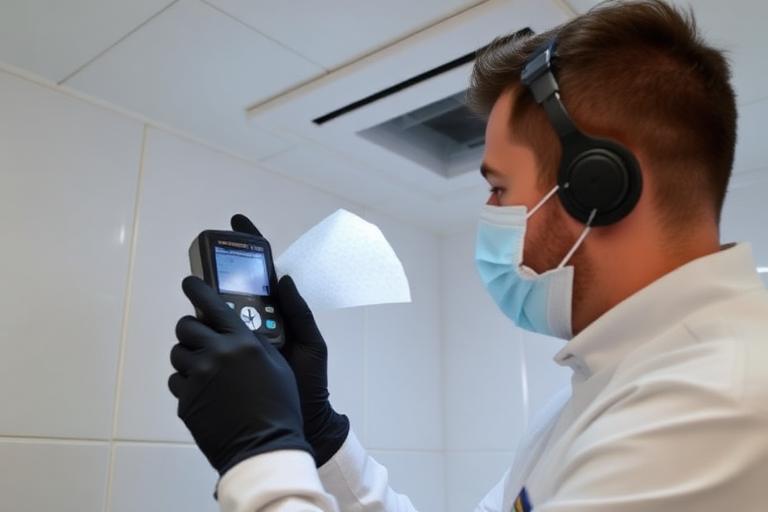 Test du papier devant une bouche d'extraction de VMC pour vérifier le bon fonctionnement du système de ventilation