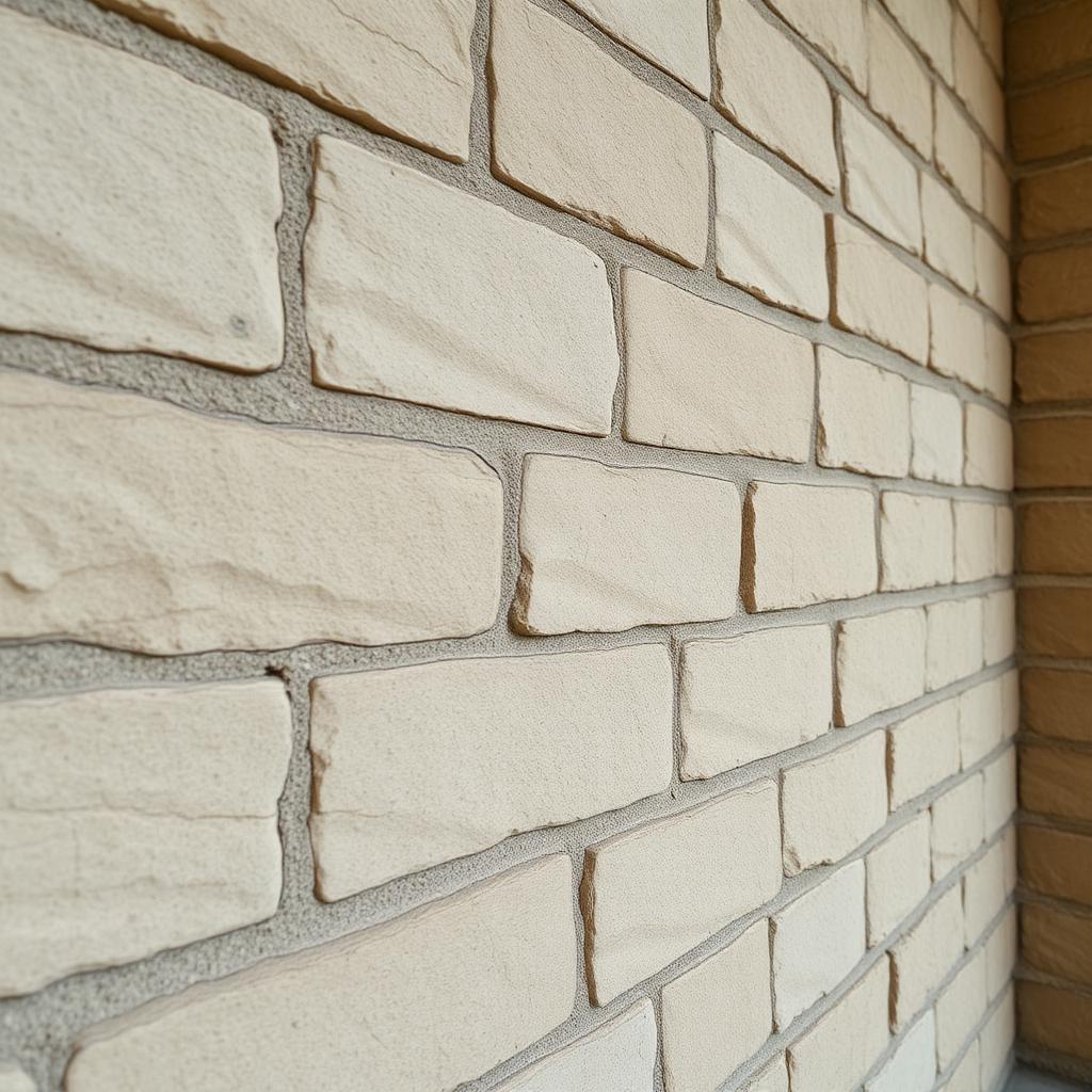 Mur en pierre de taille calcaire dans un immeuble ancien de Versailles
